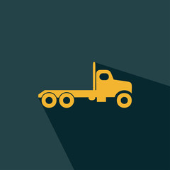 Transportation truck icon - vector