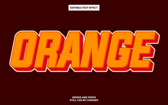 Orange Editable Text Effect