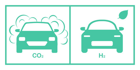 Ecology Protect Hydrogen fuel car vs pollute car
