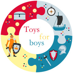 Vector kid toy Happy childhood activity play game