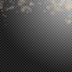 Yellow orange flower petals falling down. Surprisi