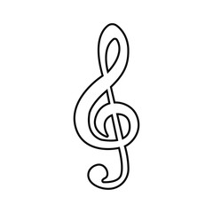 Fototapeta premium vector illustration of treble clef