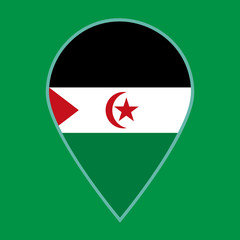 Sahrawi Arab Democratic Republic flag icon travel vector