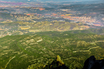 Sant Geroni height more than a kilometer, mountain Catalonia, near the Monastery of Monseratt