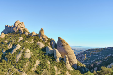 Sant Geroni height more than a kilometer, mountain Catalonia, near the Monastery of Monseratt