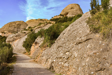 Sant Geroni height more than a kilometer, mountain Catalonia, near the Monastery of Monseratt