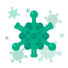 Wuhan coronavirus. Vector illistration of coronavirus in China. Epidemic