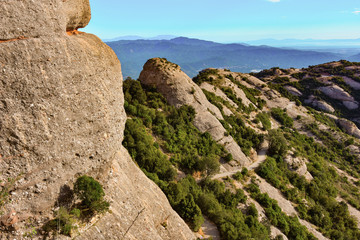Sant Geroni height more than a kilometer, mountain Catalonia, near the Monastery of Monseratt