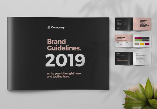 Black and Pink Brand Guideline Brochure Layout