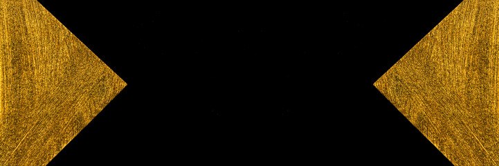 Golden and black dark abstract background.