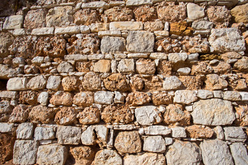 Old wall in Komiza, Croatia