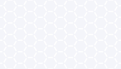 Seamless subtle gray hexagons with rounded ticks hi-tech pattern vector