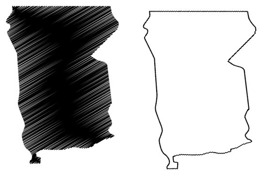 Omusati Region (Regions of Namibia, Republic of Namibia) map vector illustration, scribble sketch Omusati map