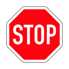 Provide an advantage. Stop. Road sign of Germany. Europe. Vector graphics.