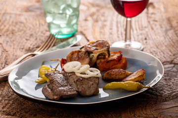 grilled lamb steak on a plate