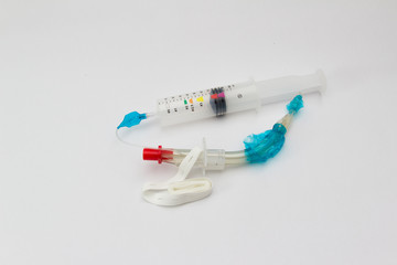 Laryngeal tube kit isolated at the white background, LTS-D