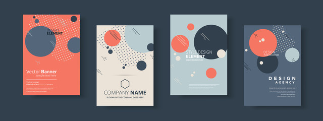 Set of brochure, annual report, flyer design templates. Vector illustrations for business presentation, business paper, corporate document cover and layout template designs