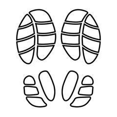 Footprint line icon, logo isolated on white backgroun