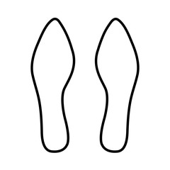 Footprint line icon, logo isolated on white backgroun