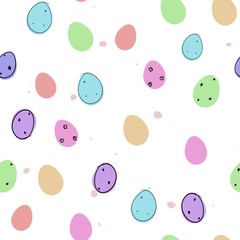 Seamless pattern of multi-colored Easter eggs. Packaging, gift, print, typography