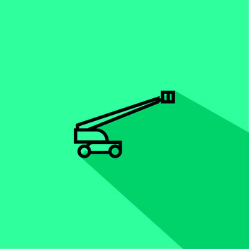 Construction Crane Liner Fill Icon Vector - Ui Icon Vector