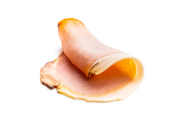 Sliced smoked ham. Tasty pork meat.