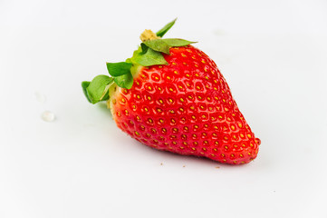 a trawberry isolated on white backdround.