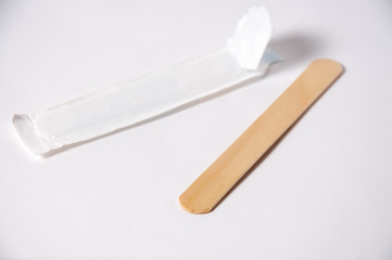 The subject for a medical examination of the oral cavity of a sick person on a white background