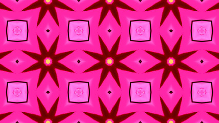 Elegant star-shaped mandala Art with a beautiful kaleidoscopic pattern and many small colorful details. 