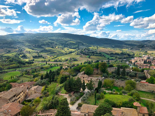 Obraz premium san gimignano italy, beautifull landscape of san gimignano.