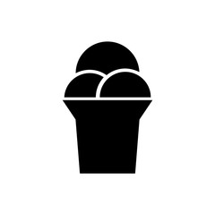 Ice cream icon, logo isolated on white background