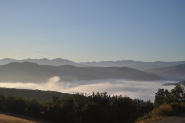 sunrise in mountains