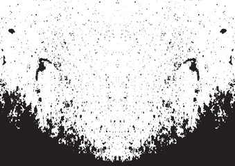 Black and white vintage grunge futuristic background. Suitable to create unique overlay textures with the effect of scratching, breaking, antiquity and old materials. Symmetric vector texture.