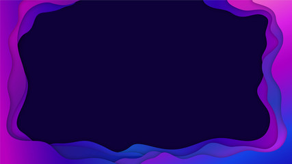 Gradient purple abstract paper cut background