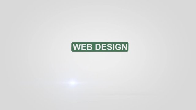Web design intro outro title reveal animation