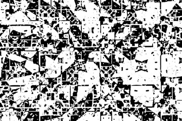 Fototapeta premium Abstract black and white background. Grunge texture. Monochrome vector pattern