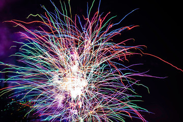 fireworks in the night sky