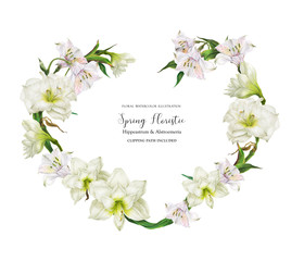 Bridal heart shape wreath with white flowers