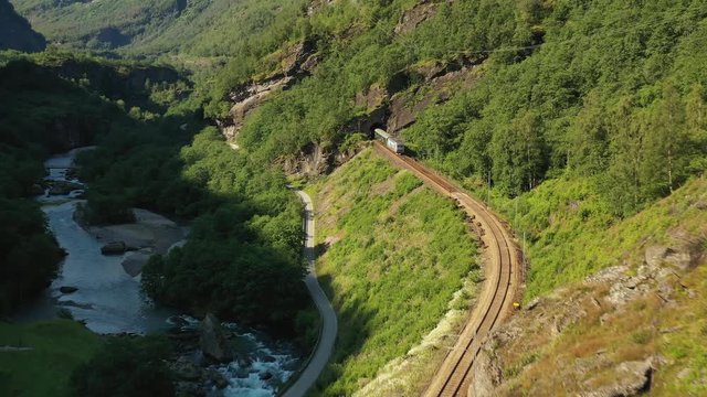 Flam Line (Norwegian Flamsbana) is a long railway line between Myrdal and Flam in Aurland, Norway.