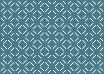 Seamless geometric pattern design illustration. Background texture. In blue, white colors.