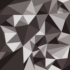 abstract texture crumpled paper, crystals of a triangular shape in shades of gray