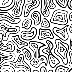 Spotted seamless pattern. Fashion 80-90s. Black and white textures - Vector