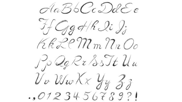 hand drawn alphabet
