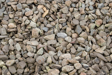 Track ballast stones as a background