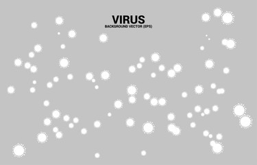 Close up particle wuhan and Corana virus background. Concept for flu sickness and illness.