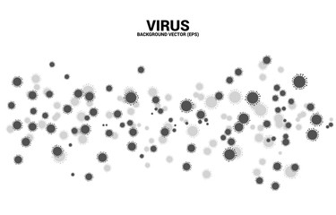 Close up particle wuhan and Corana virus background. Concept for flu sickness and illness.