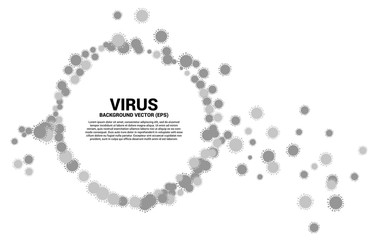 Close up particle wuhan and Corana virus background. Concept for flu sickness and illness.
