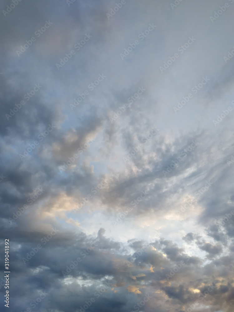 Wall mural dark gray storm clouds after the rain