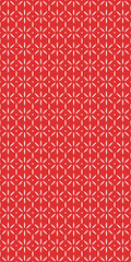 Vector geometric pattern in retro style. Simple red and white background