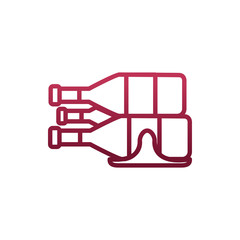 Isolated wine bottles vector design